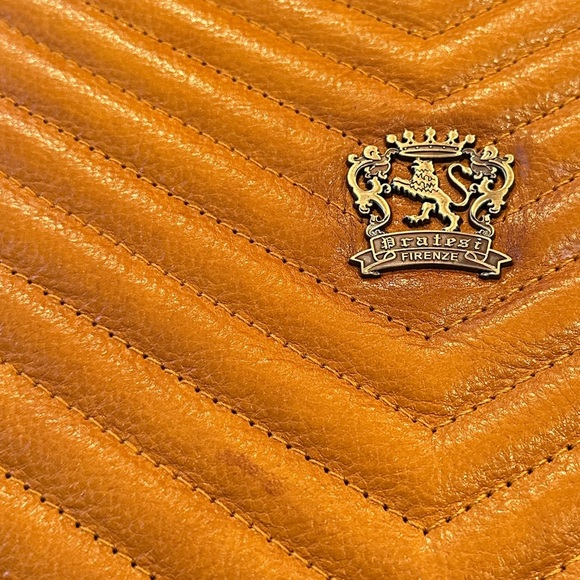 Pratesi Italy leather wristlet bag pouch cross body curio color - Picture 3 of 13